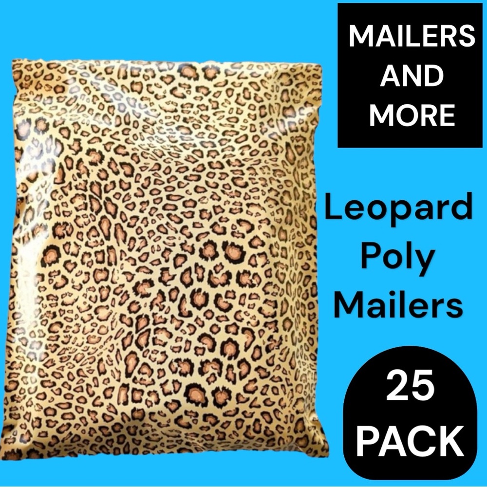 25 10X13 Poly Mailers Leopard PRICE IS FIRM - Picture 4 of 15